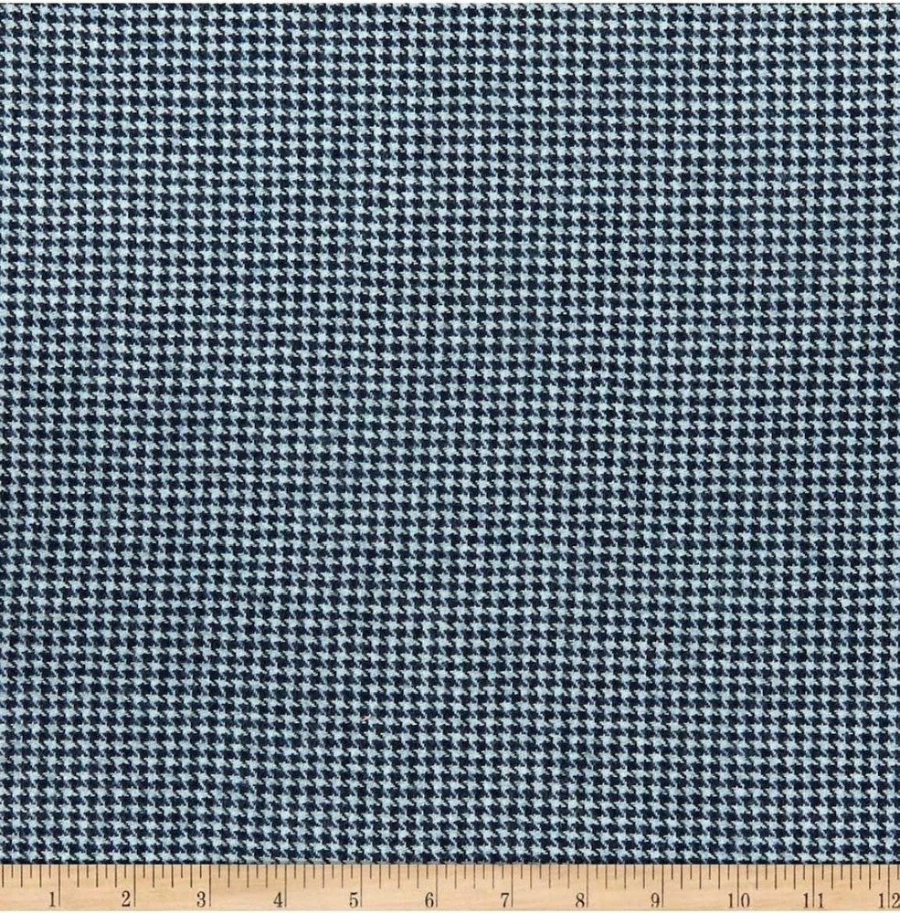 $30 for 2Yards,Navy+blue 100% Wool Houndstooth Flannel For Blazer.skirt &dress#2