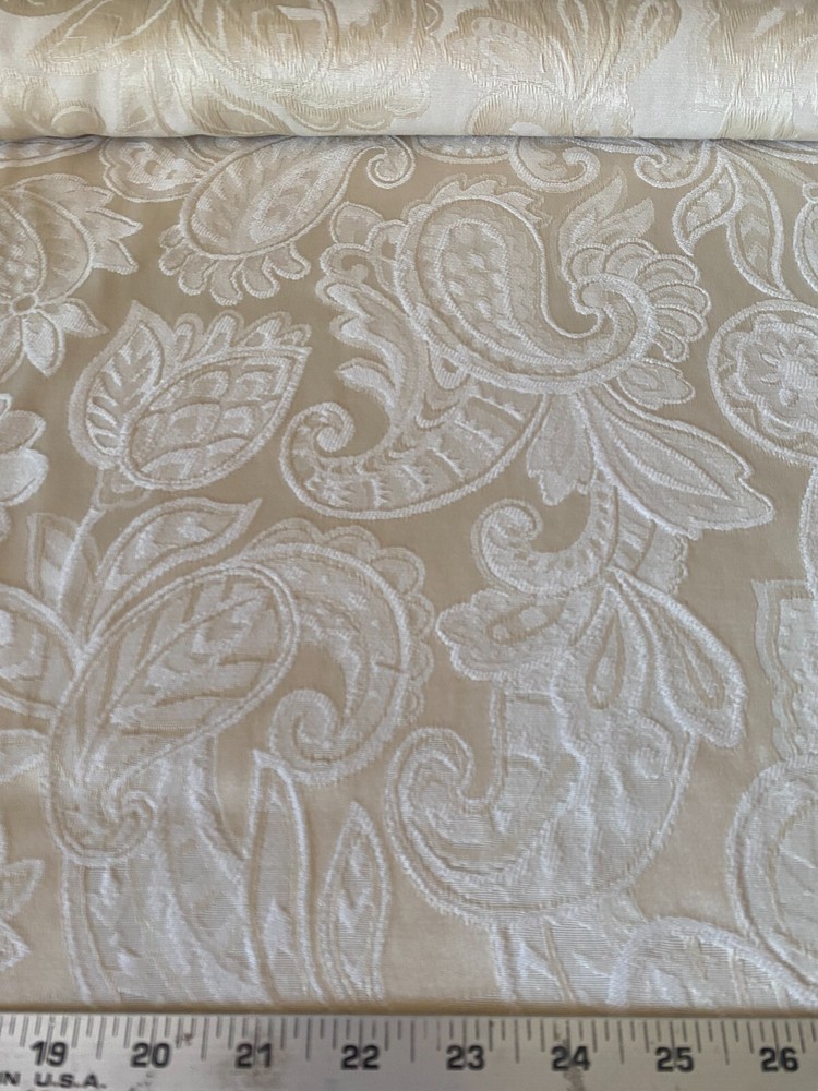 Pastel Off-White Victorian Print Upholstery Fabric By the Yard R308-RK16