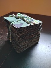 Camo Fabric 4″ Squares 160 Hand-cut from Army Fatigues Please Read Description