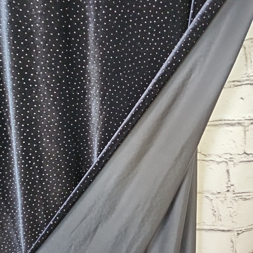 Unbranded 62 X 37 Inch Black Velvet Fabric Black Sparkle Piece Craft Sewing