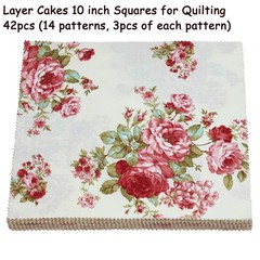 Nodsaw Layer Cakes 10 inch Squares for Quilting, 10×10 Inch Square, Multi
