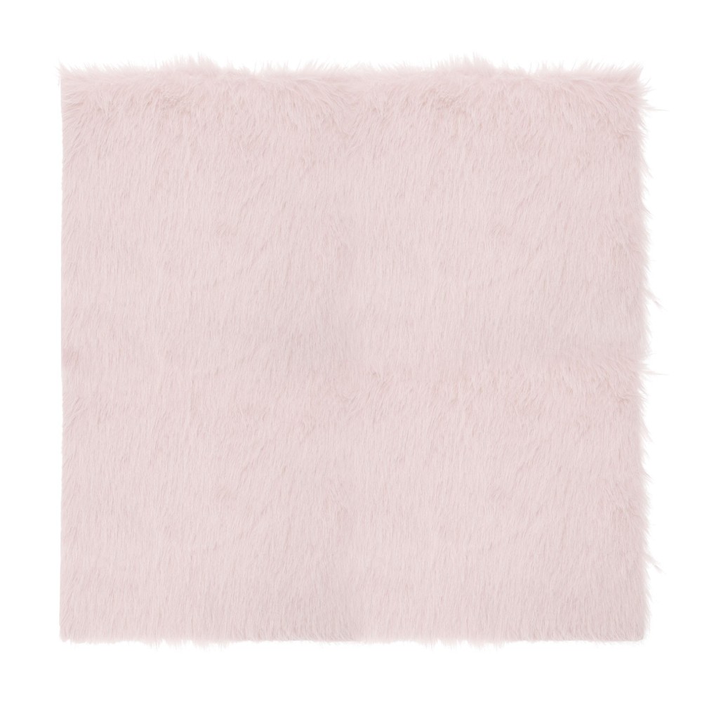 30″x30″ Pale Pink Faux Fur Square Fabric for Crafts, Gnomes, Animal Costumes