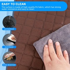 PU Leather Quilted Fabric 6mm Foam Backed for Car Seat Door Panels Headliner
