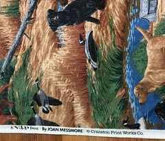 Cranston Print Works Fabric 2 Yards x 45″ By Joan Messmore – Hunting Dogs Ducks