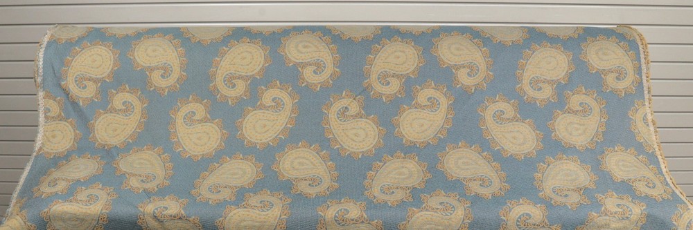 Antique/Vintage Paisley Heavy Woven Upholstery Fabric 56″W – By The Year