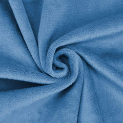 Plush Fabric | Solid Dusk Blue Minky Fabric for Sewing | Super Soft Cuddle Mater