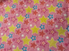 Fabric 2 Pieces Star Flannel 25 L X 50 W 16 L X 20 W Multicolor