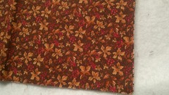 Fabric Benartex Fall Leaves & Berries on Dark Brown 24″ x 44″ $3.50