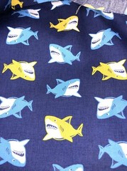 Robert Kaufmann Sevenberry Petite Sharks Cotton Fabric Sold by the Yard