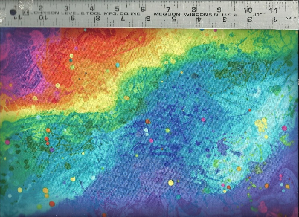 Timeless Treasures ~ Bright Painted RAINBOW Texture 100% Cotton Quilt Fabric BTY
