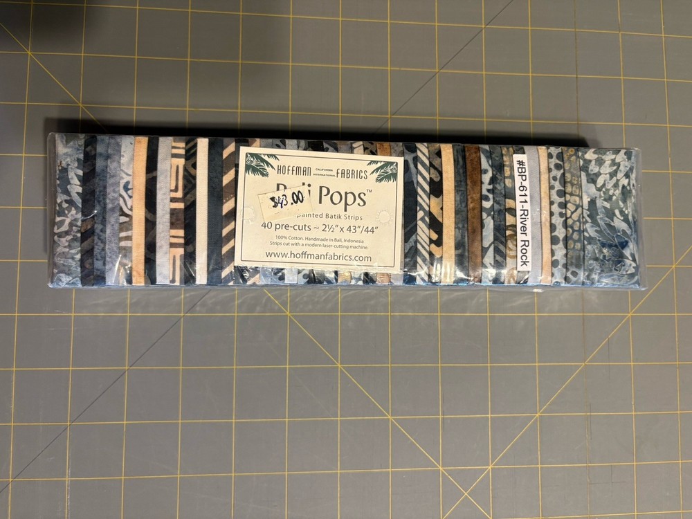 Bali Pops By Hoffman Fabrics #BP-611 River Rock – 40 2.5” x 44” Strips