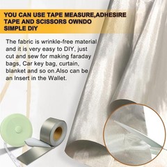 Faraday Fabric 43″ W×236″ L(Big 6 Yards)+1.18″ W×314″ L Faraday Tape, Faraday…