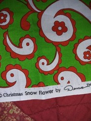 Christmas Snow Flower Dana For Free Spirit Westminster Fibers Fabric 1.25 Yards