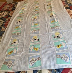 Warner Brothers Looney Tunes Babies Fabric Bugs Tweety Sylvester One Yard Cotton