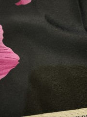 Harriet Sawyer For Euro American Text Corp Fabric Black Pink Lilly 161x 116”