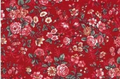 100% Cotton Fabric BTY 45″ Burgundy Cranberry Blooming Sweet Roses