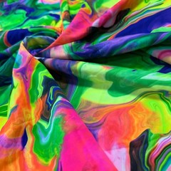 Colorful Green Marble Print Nylon Spandex Fabric 4 Way Stretch for Swimwear