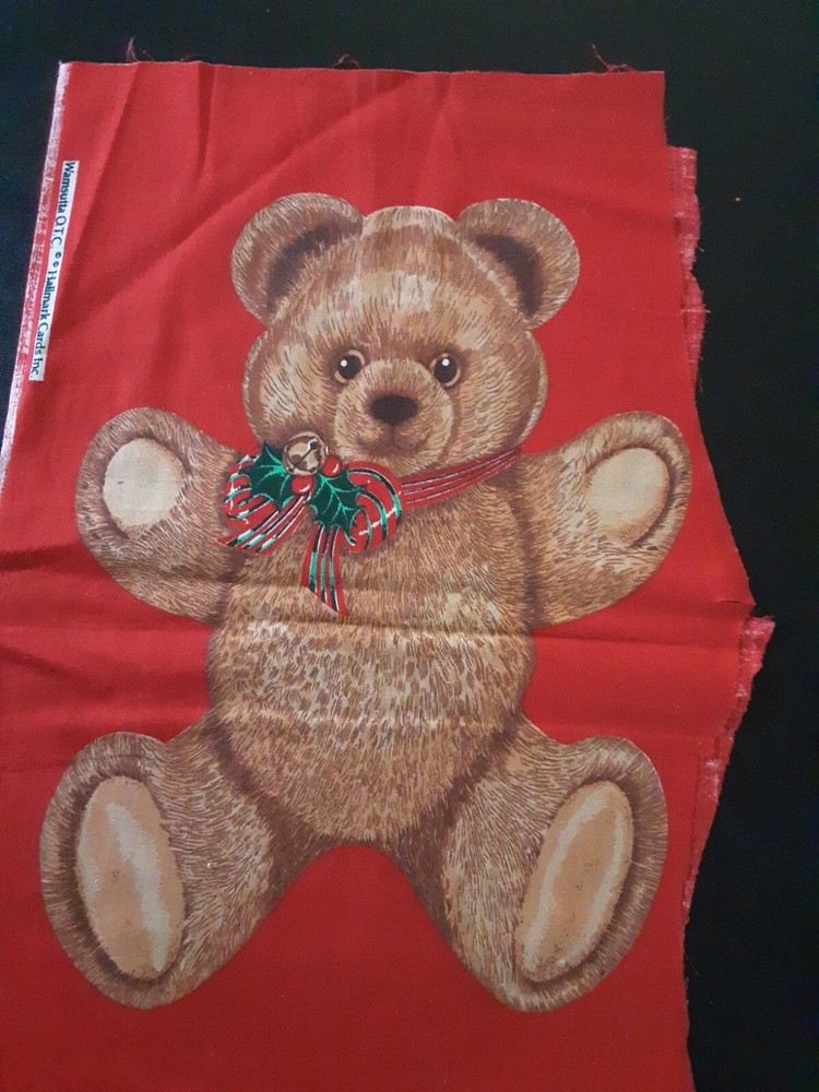 Fabric 2 Bear Panels 13 L X 10 W Multicolor