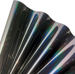 11.8″X53″ Holographic Faux Leather Fabric, Mirror Reflective Vinyl for DIY Hair