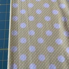 2 Y Vintage Flocked cotton poly batiste fabric DOTTED SWISS White dots on yellow