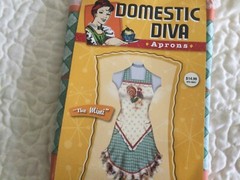 Domestic Diva Cut & Sew Aprons Fabric Panel Set of 2 NEW
