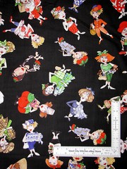 Loralie Designs Sewing Ladies Toss on Black 692-473 Cotton Fabric By The Yard