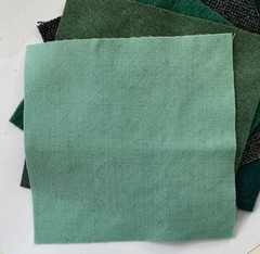 New Colors! Hand Dyed Wool -appliqué/rug/hook (6) 4.5″ Charm Sq; Seaside