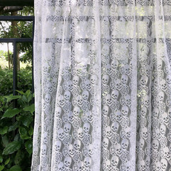 White Lace Fabric, Soft and Durable Lace Fabric by the Yard, 59 X 72 Inches Skul