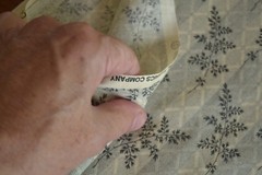 By 1/2 Yd, Vintage, Navy & Black on Cream Quilt Cotton, General Fabrics, N682