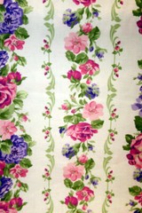 LILLIANS GARDEN FROM FABRIC TRADITION LARGE FLORAL STRIPE – 100% COTTON FABRIC