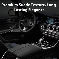 Black Self-Adhesive Suede Wrap 16″x59″ – Easy Peel Car & Home Interior Decor