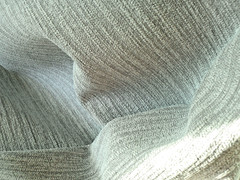 Perrennials UV Soft Touch Chenille White & Light Gray Stripe Plush & Soft 2.5 Yd