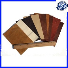Upholstery Leather Scraps Shapes 5″ x 8″ 12 Pieces Import Exotic Earthtones