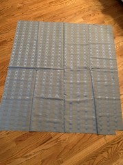 Over 1 Yard 51” X 53” Vintage Fabric Slate Blue Plaid Cotton Polyester Blend