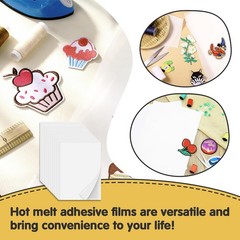 Iron On Adhesive Sheets 20PCS, Heavy Weight Double-Sided Heat Melt 20-PACK