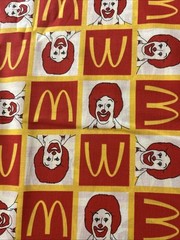 Ronald McDonald’s Rare OOP Spectrix Cotton Fabric 1/2 Yard (18 By 44”) New