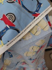 Minion Man8a Motorbike Print United Kingdom Union Flag Fabric 2 yds New Cranston