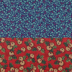 Christmas Fabric Scrap Lot 2 Pounds 6 Ounces Cranston Fabric Traditions Hoffman
