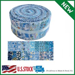 Jelly Roll Fabric – 20 Assorted Floral Prints, 100% Cotton Quilting Fabric, 40