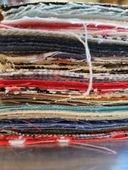 Vtg Pre-cut Quilting Squares LOT 3.5″