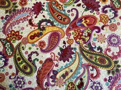 Cotton Fabric Colorful paisley By hobby lobby 41”X 36” 00