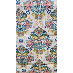 Hobby Lobby Bright Paisley Fabric Multi Color Medallion Damask 46×78 2.16 Yards