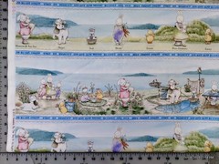 Bunnies By The Bay Bunny Animal Print Cotton Fabric Multicolor Up to 45”