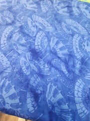 Blue Ombre Umbrellas Cotton Fabric 1.25 Yards quilting applique sewing