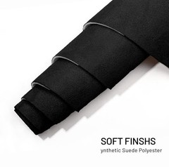 Suede Auto Headliner Fabric 96″ L x 60″ W Foam Backing – Black Replacement Mater