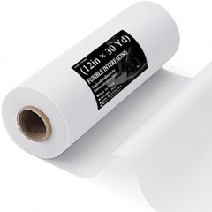 Light Weight 12″X 30 Yards Fusible Interfacing for Sewing,Iron-On Non-Woven
