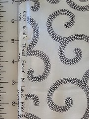 Thread Fusion by Laura Heine black & white King’s Road cotton fabric by the yard