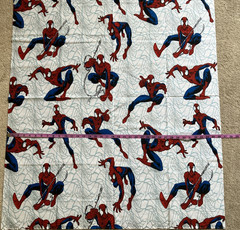 Spiderman Fabric – White background – Approximately 1 Yard 8 Inches