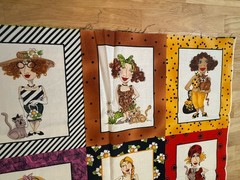 Cat Ladies 2005 Loralie Harris for Loralie Designs Cotton Fabric Panel 23″ x 43″