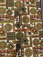 VTG House ‘N Home Fabrics & Draperies Inc Abstract Mid Century Mod Fabric 133″